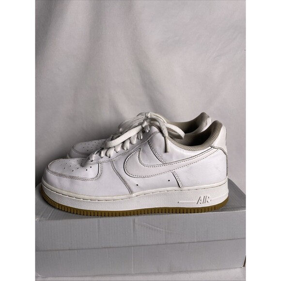Nike Air Force 1 Shoes Mens Size 8 White Gum Sole Leather DJ2739-100 Classic main image 11